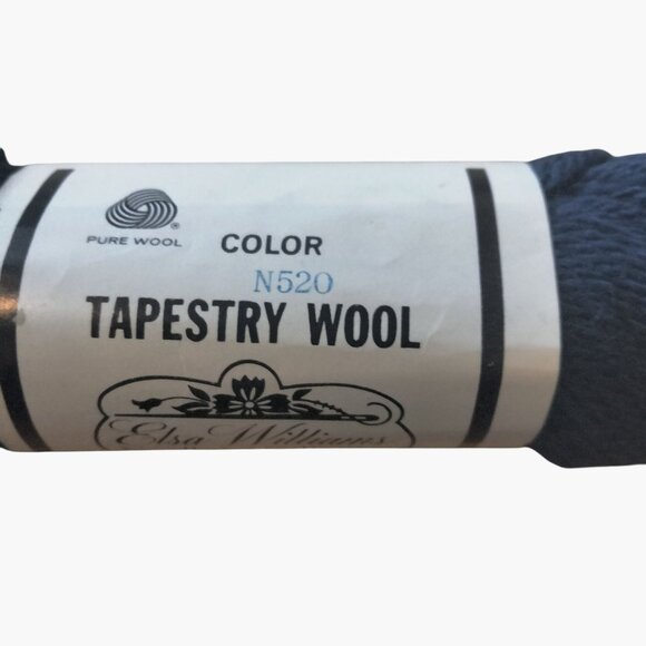 Elsa Williams Blue Tapestry Wool Needlepoint Yarn 40 Yd Skein Moth Proofed N520 - Picture 2 of 5